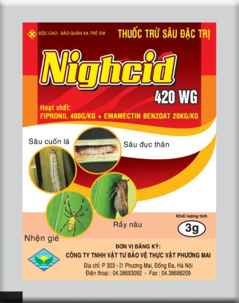 Nighcid 420WG 3g - Thuốc Trừ Sâu Phương Mai - Công Ty TNHH Vật Tư Bảo Vệ Thực Vật Phương Mai